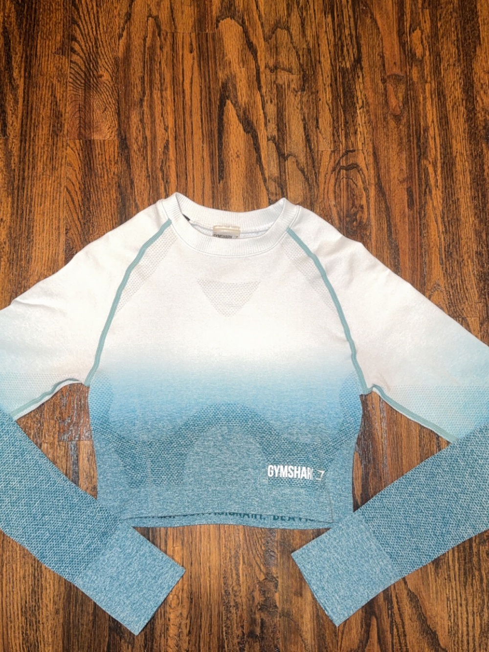 Gymshark Blue Ombre Long Sleeve Top